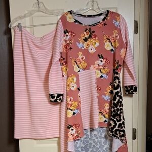 CUSTOM Pink Floral And Leopard Hi/low